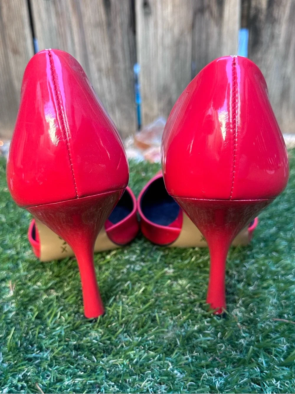 Mix No. 6 Red Patent Pointed-Toe Stiletto Pumps